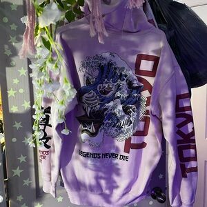 Graphic Hoodie with Tokyo Design